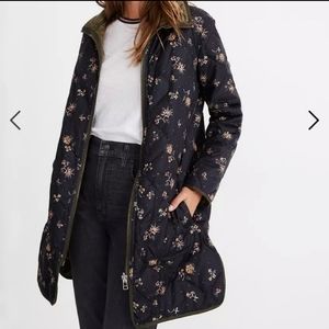 Madewell Quilted Jacket Coat Reversible Floral